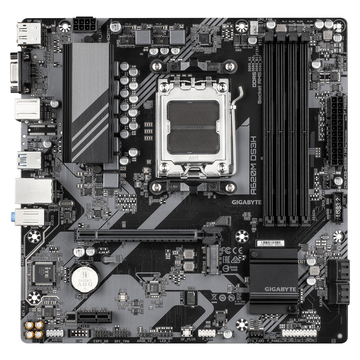 GIGABYTE A620M DS3H (rev. 2.0) AMD A620A Socket AM5 micro ATX