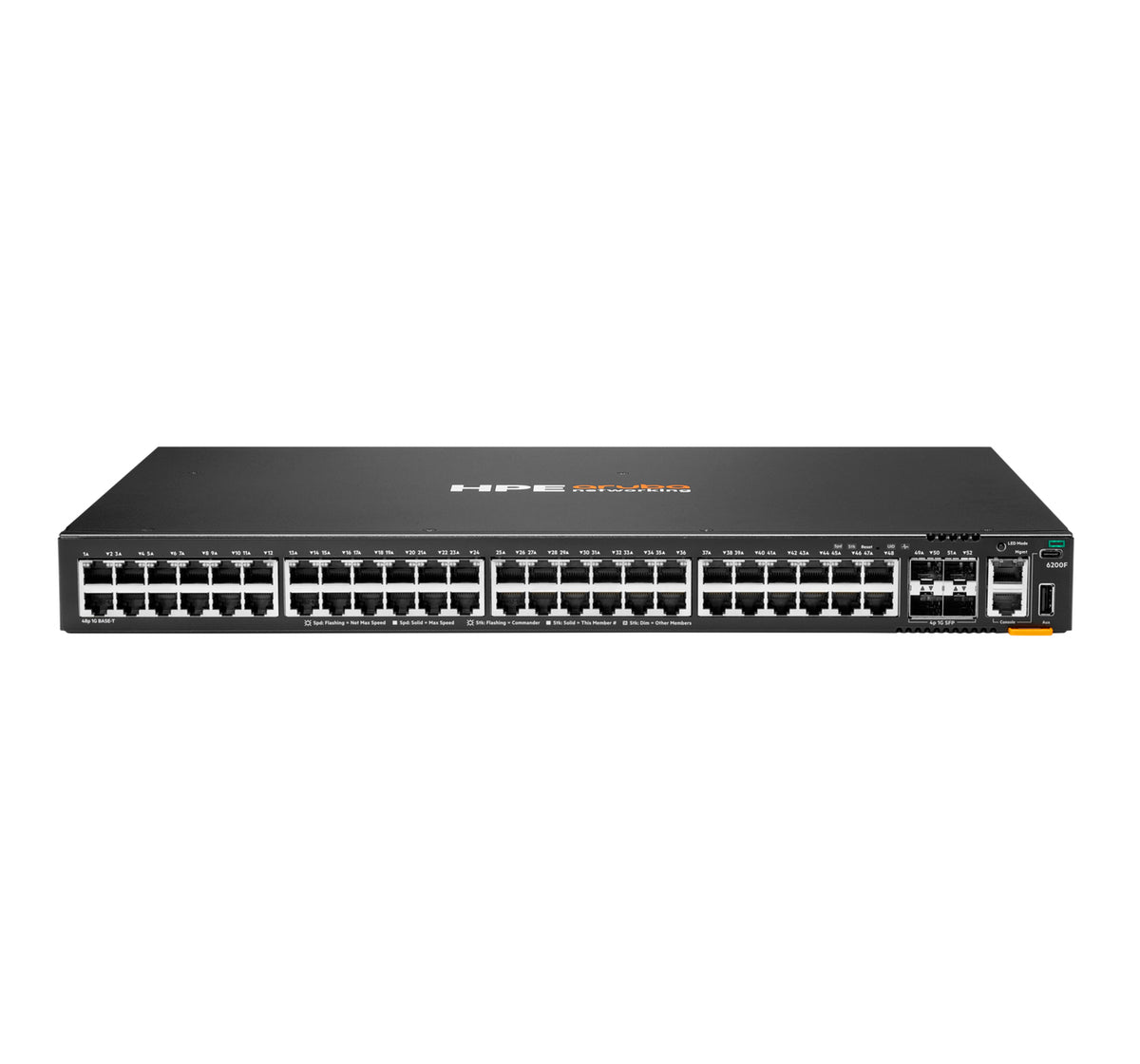 HPE Aruba Networking CX 6200F 48G 4SFP TAA Managed L3 Gigabit Ethernet (10/100/1000) 1U