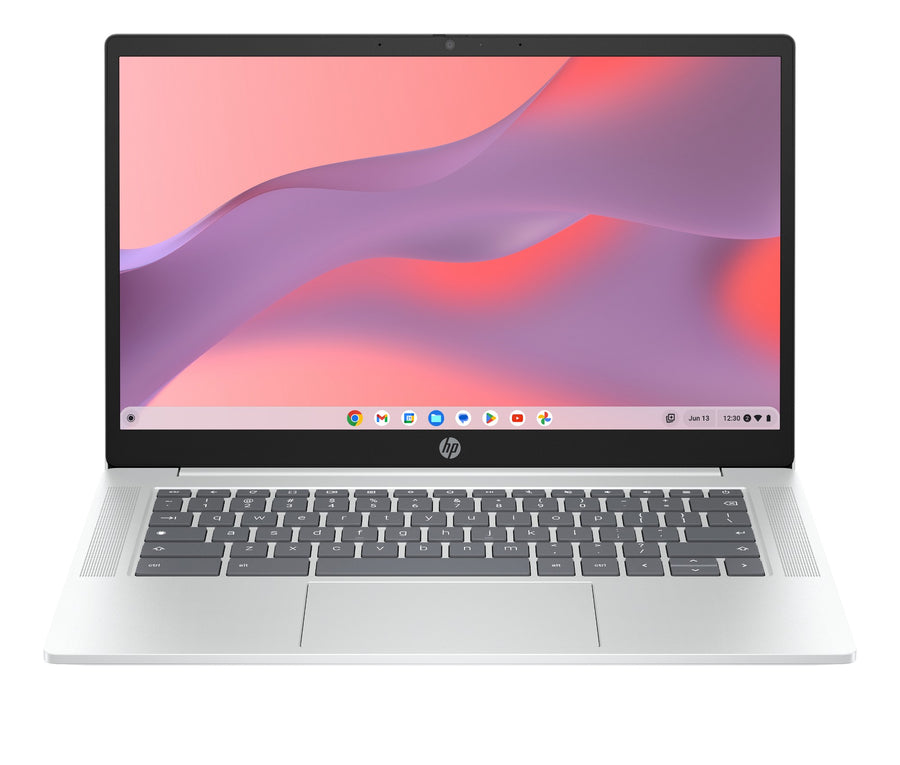 HP Chromebook 14a-nf0003na Intel® N N100 35.6 cm (14") Full HD 8 GB LPDDR5-SDRAM 128 GB eUFS Wi-Fi 6E (802.11ax) ChromeOS Silver