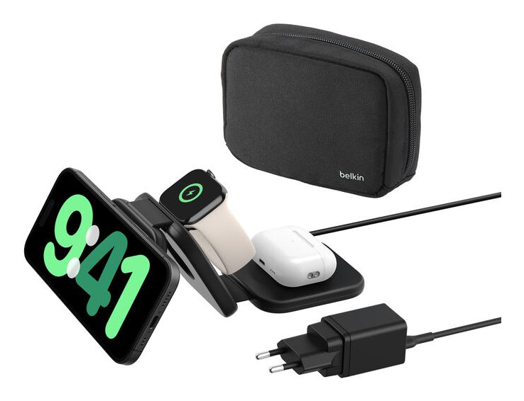 Belkin BoostCharge Pro Headphones, Smartphone, Smartwatch Black AC, USB Wireless charging Fast charging Indoor
