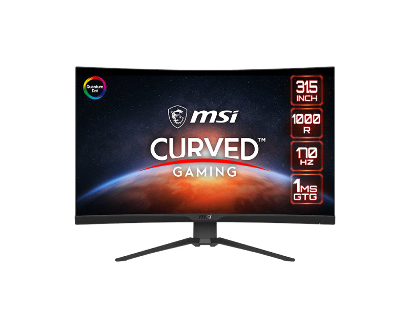 MSI MAG 325CQRFDE QD computer monitor 80 cm (31.5") 2560 x 1440 pixels Wide Quad HD LCD Black