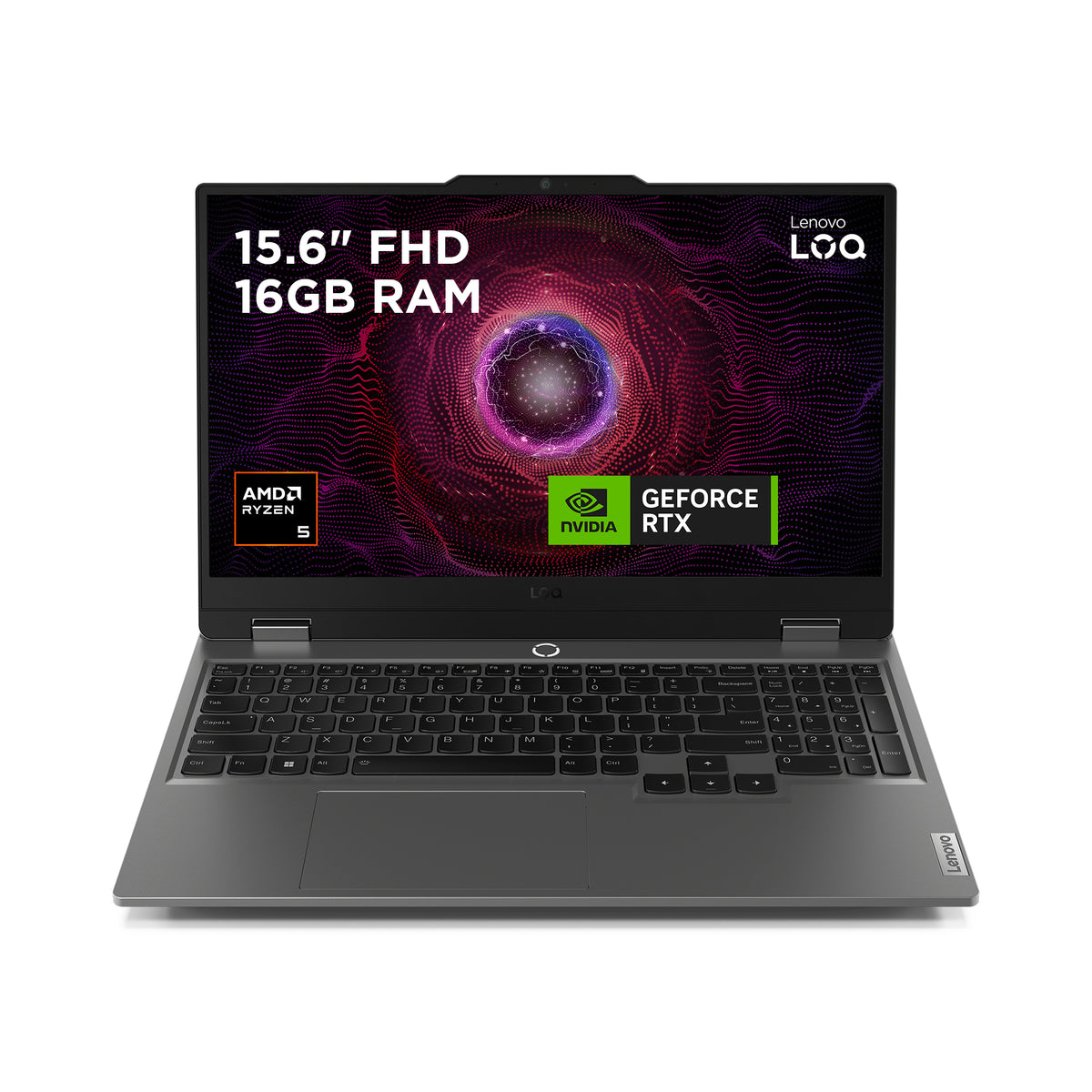 Lenovo LOQ 15AHP10 AMD RyzenT 5 220 Laptop 39.6 cm (15.6") Full HD 16 GB DDR5-SDRAM 512 GB SSD NVIDIA� GeForce RTXT 5050 Wi-Fi 6 (802.11ax) Windows 11 Home English Grey