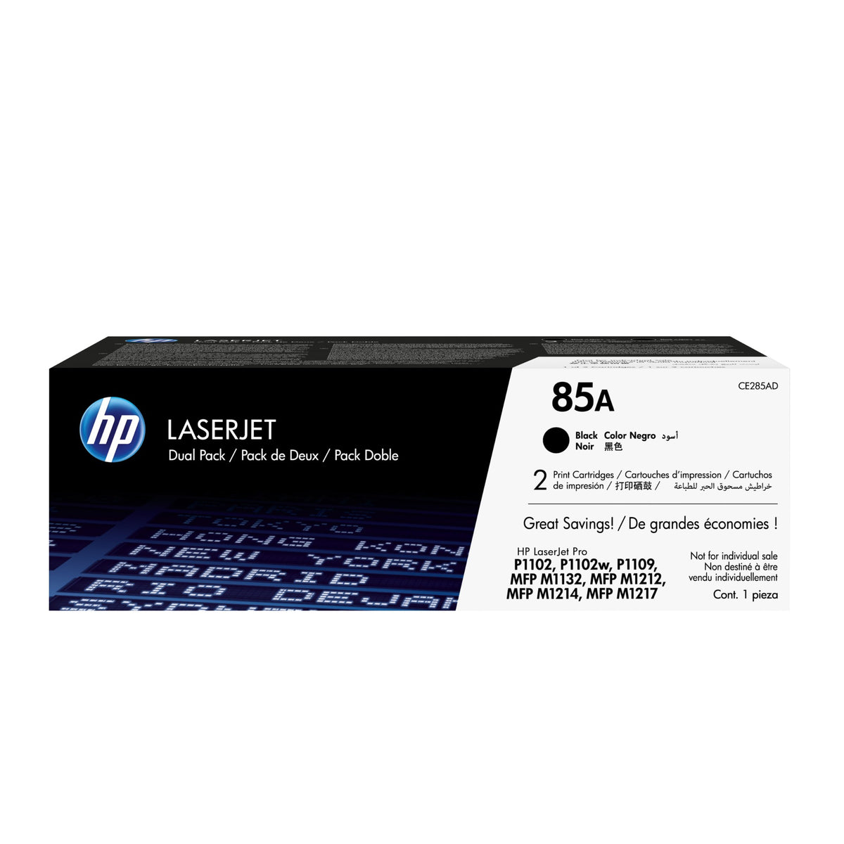 HP CE285AD/85A Toner cartridge black twin pack, 2x1.6K pages/5% Pack=2 for HP Pro P 1100