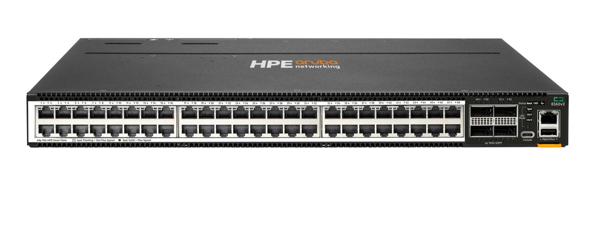 HPE Aruba Networking CX 8360-48XT4C v2 Port-to-Power Airflow 3 Fans 2 PSU Attached Bundle