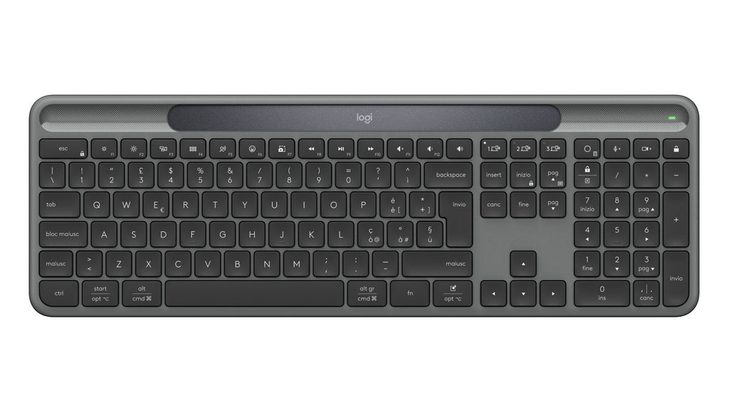Logitech Signature Slim Solar+ K980 keyboard Universal RF Wireless + Bluetooth QWERTY Italian Graphite