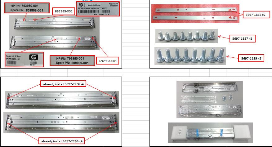 HPE 809809-001 rack accessory Mounting kit