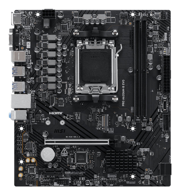 MSI PRO A620AM-B EVO motherboard AMD A620A Socket AM5 micro ATX