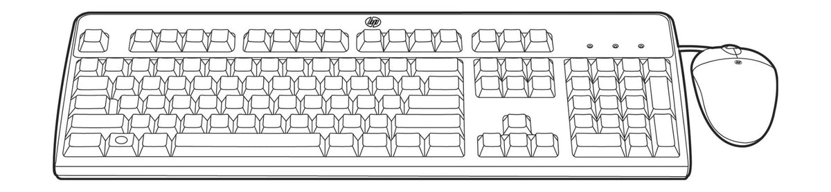 HPE 638212-B21 keyboard Mouse included USB Arabic Black