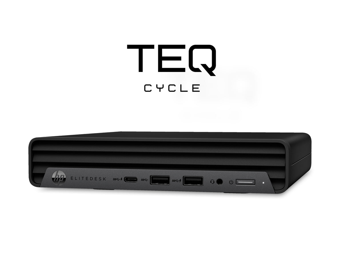 Teqcycle HP Elitedesk 800 G6 DM Intel® Core™ i5 i5-10500 16 GB DDR4-SDRAM 256 GB SSD Windows 11 Pro Mini PC Black
