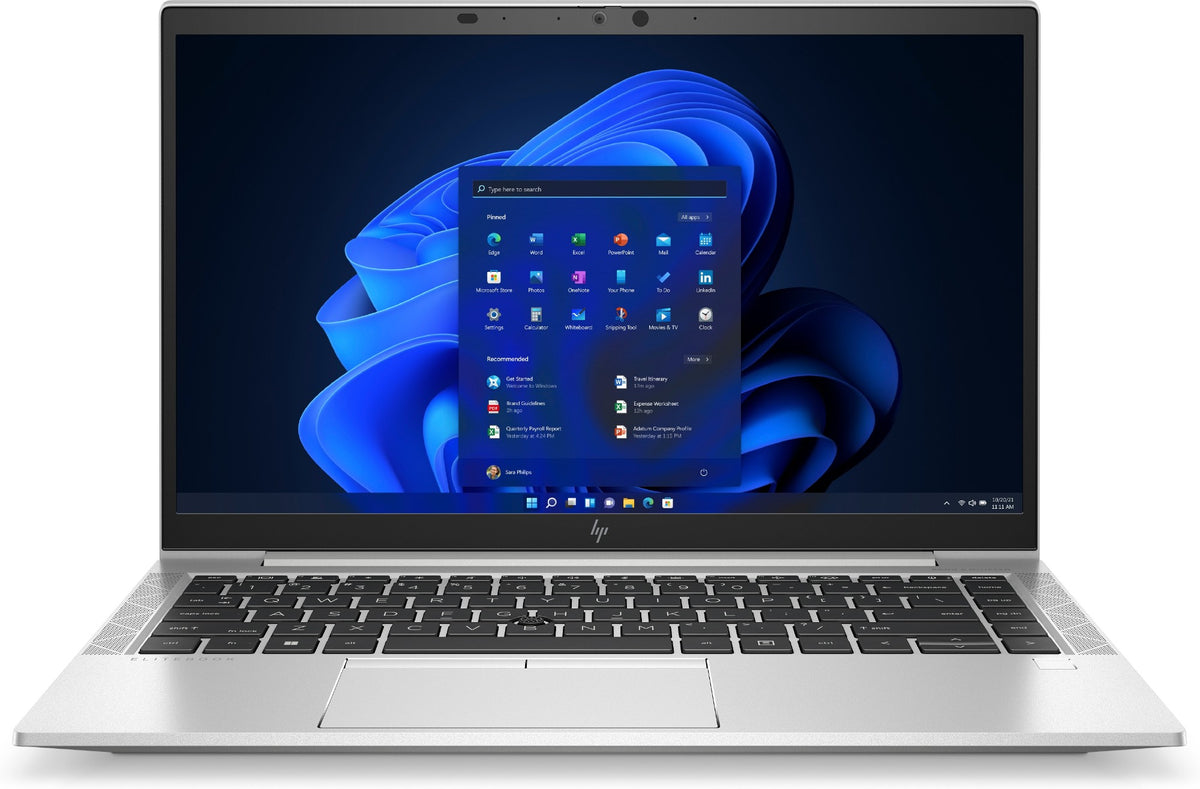 HP EliteBook 845 G8 AMD RyzenT 5 5600U Laptop 35.6 cm (14") Full HD 16 GB DDR4-SDRAM 256 GB SSD Wi-Fi 5 (802.11ac) Windows 10 Pro Silver