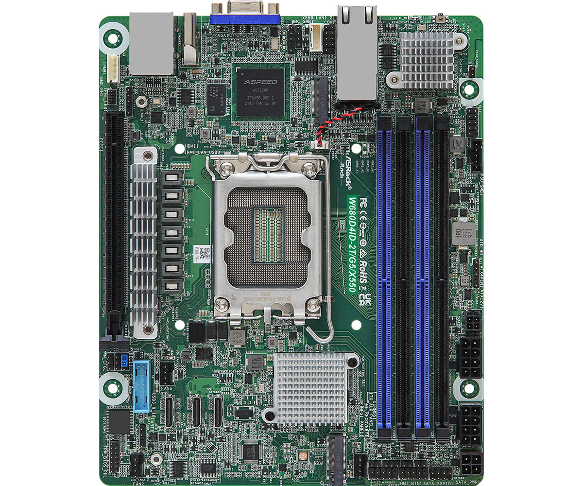 Asrock W680D4ID-2T/G5/X550 motherboard Intel W680 LGA 1700 mini ITX