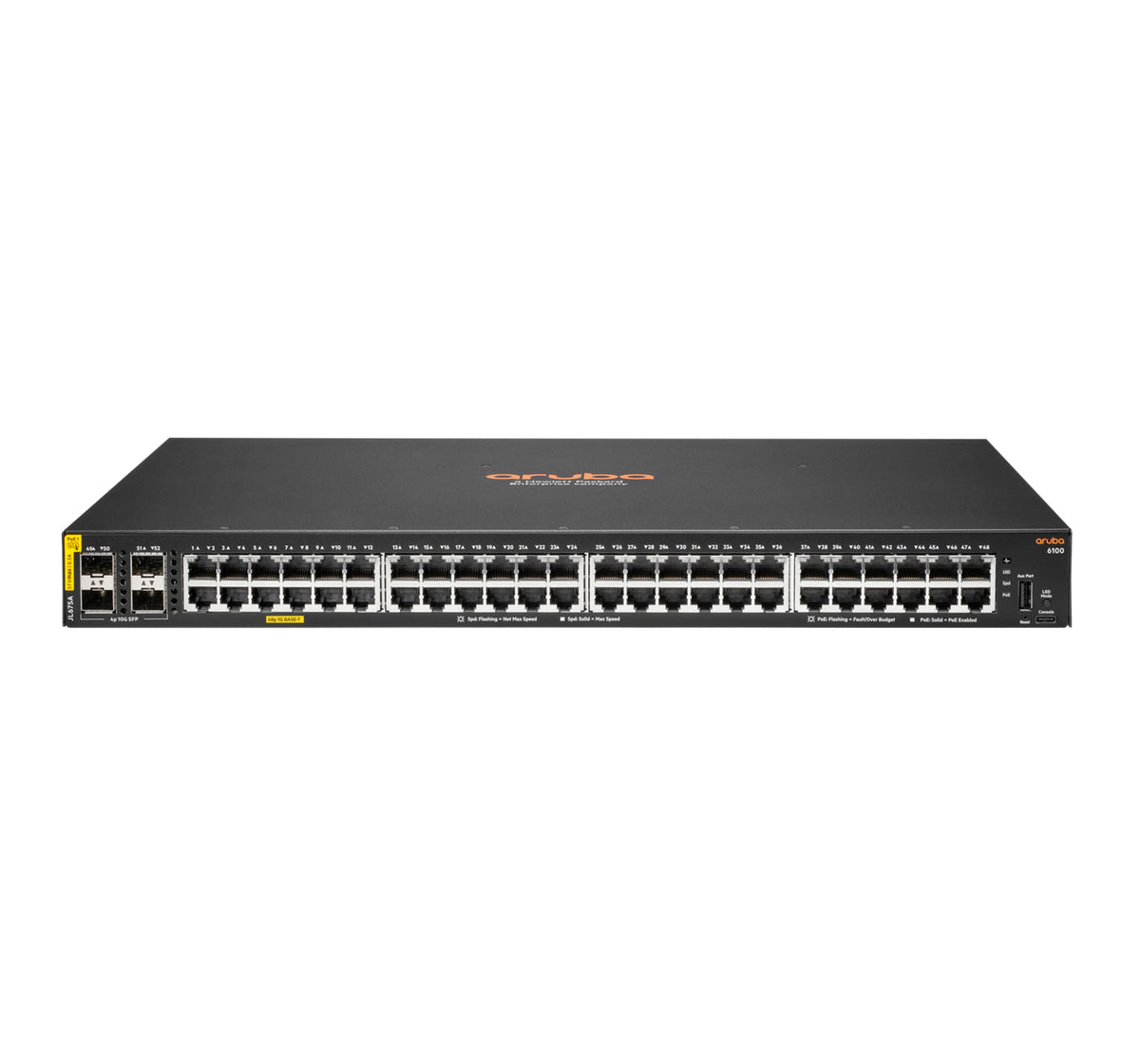 HPE Aruba Networking CX 6100 48G 4SFP+ Managed L3 Gigabit Ethernet (10/100/1000) 1U
