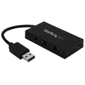 StarTech.com 4 Port USB 3.0 Hub - USB Type-A Hub with 1x USB-C & 3x USB-A (SuperSpeed 5Gbps) - USB Bus or Self-Powered - Portable USB 3.1/3.2 Gen 1 BC 1.2 Charging Hub w/ Power Adapter~4 Port USB 3.0 Hub - USB Type-A Hub with 1x USB-C & 3x USB-A (SuperSpe