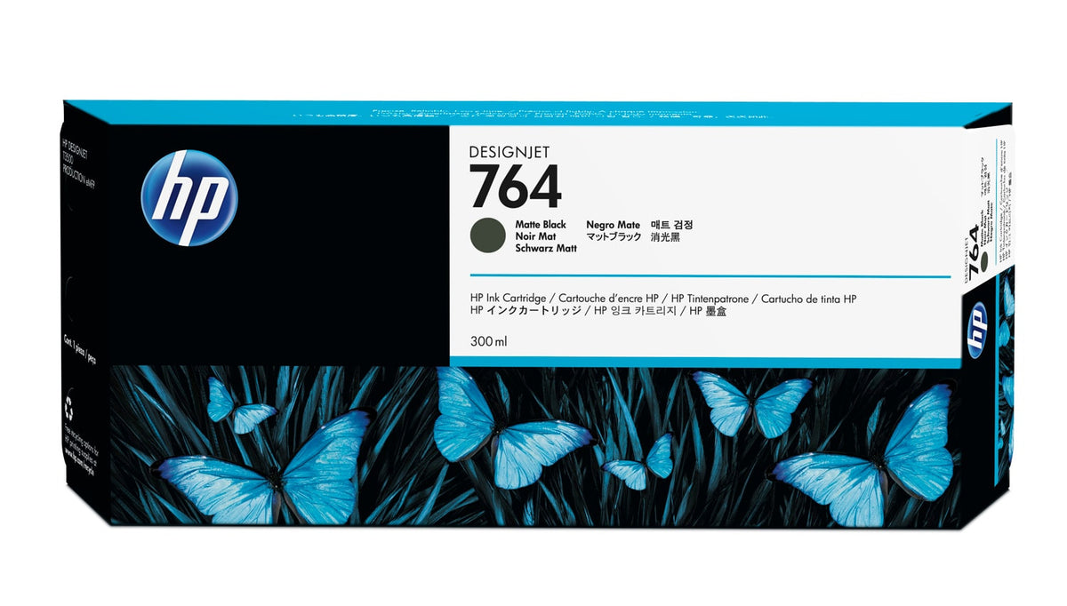 HP C1Q16A/764 Ink cartridge black matt 300ml for HP DesignJet T 3500