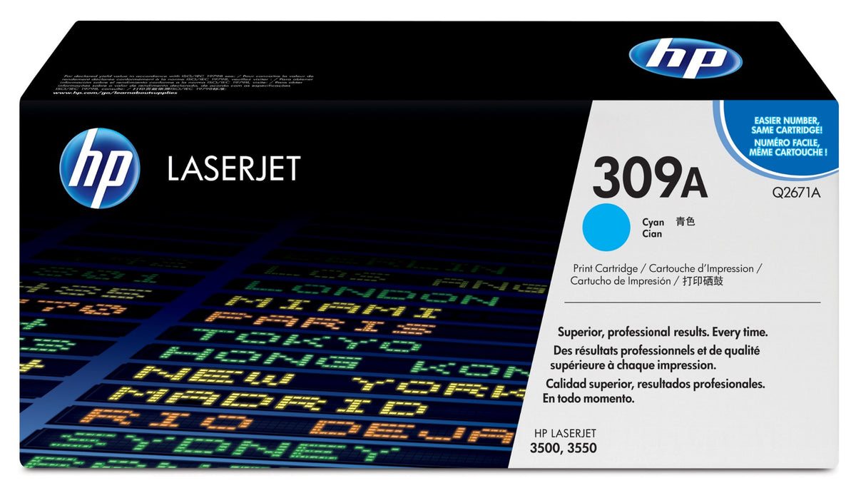 HP Q2671A/309A Toner cartridge cyan, 4K pages/5% for HP Color LaserJet 3500