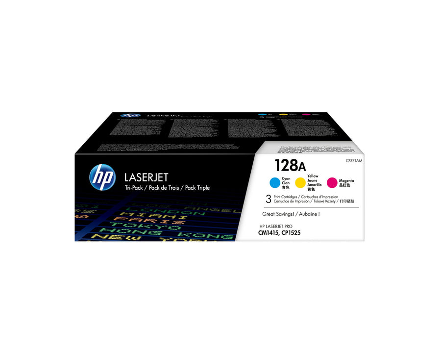 HP CF371AM/128A Toner MultiPack C,M,Y, 3x1.3K pages ISO/IEC 19798 Pack=3 for HP LJ Pro CP 1525