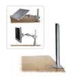 Lindy 450mm Desk Clamp Pole, Silver