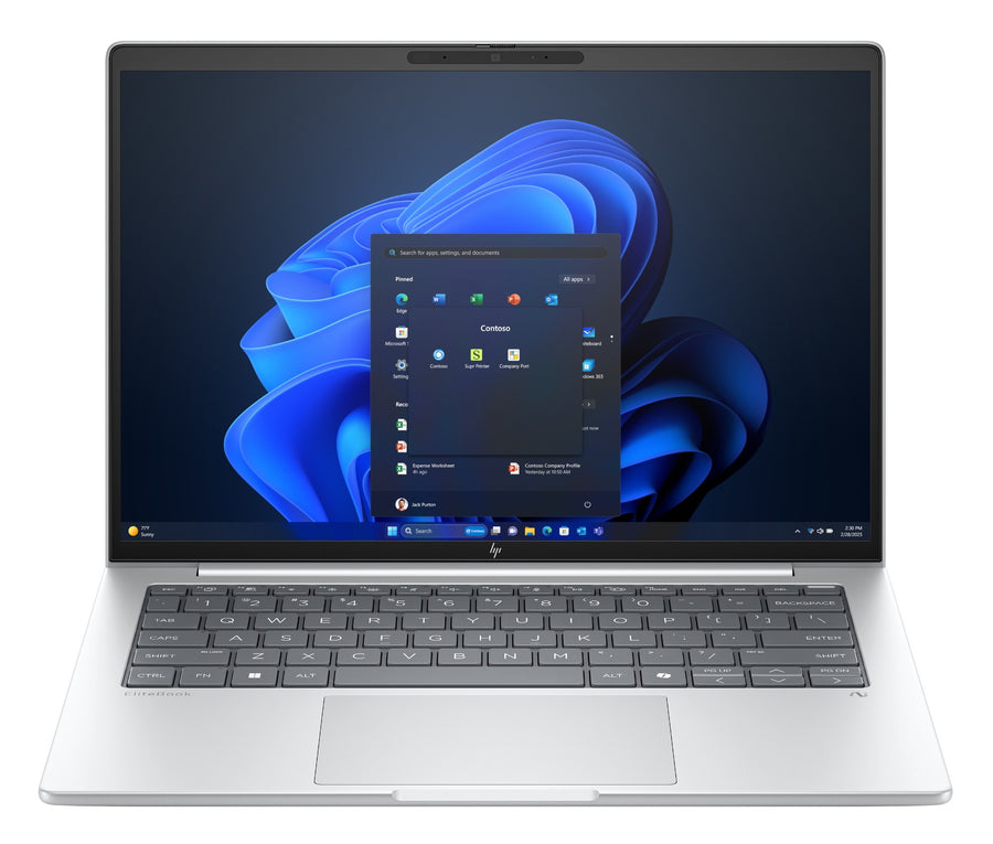 HP EliteBook 8 G1i Intel Core Ultra 7 255H Laptop 35.6 cm (14") WUXGA 32 GB DDR5-SDRAM 1 TB SSD Wi-Fi 7 (802.11be) Windows 11 Pro Silver