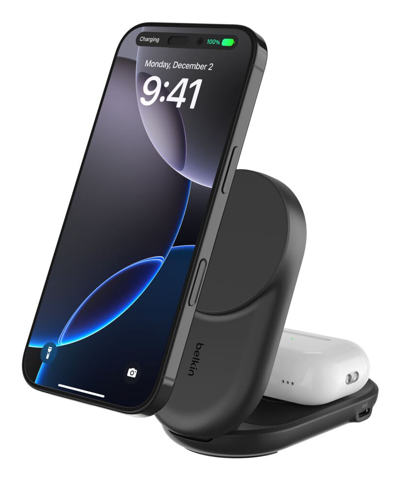 Belkin Qi2 Fitness tracker, Headphones, Smartphone, Smartwatch Black USB Wireless charging Fast charging Indoor