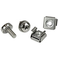 StarTech.com 20-Pack M5 12mm Screws, Square Hole Cage Nuts and Installation Tool, Hardware Mounting Kit for 19" or 10" Server Racks, Cabinets and Enclosures, Silver - TAA
