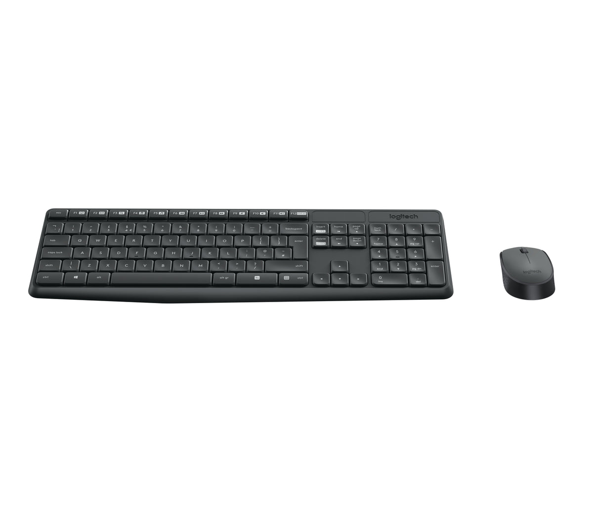 Logitech MK235 keyboard Mouse included Universal RF Wireless Greek Grey