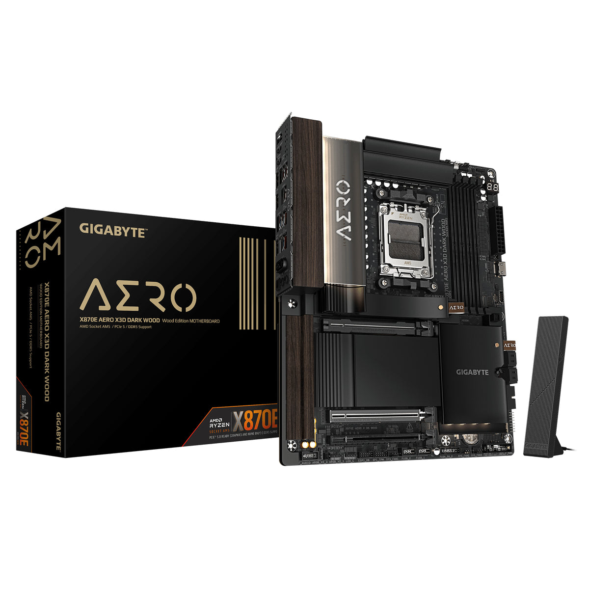 GIGABYTE X870E AERO X3D DARK WOOD Motherboard