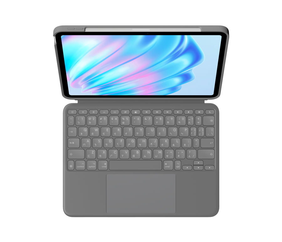 Logitech Combo Touch QWERTZ Swiss Smart Connector Grey