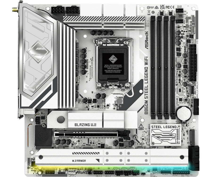 Asrock B860M Steel Legend WiFi Intel B860 LGA 1851 (Socket V1) micro ATX