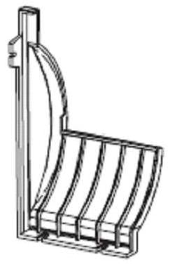 Zebra Rear Lower Media Cover, Z6M+