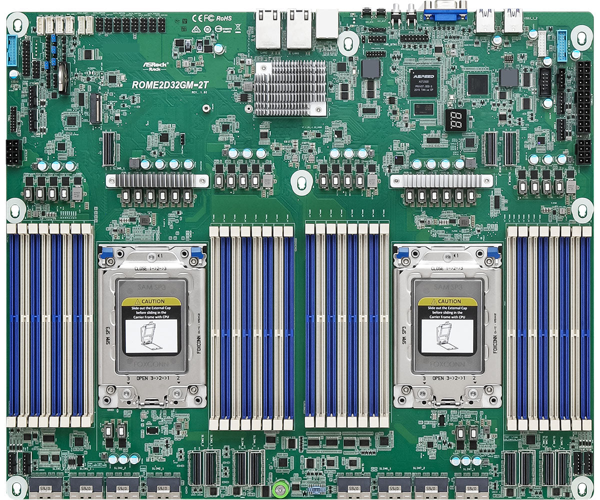Asrock ROME2D32GM-2T motherboard AMD SoC Socket SP3
