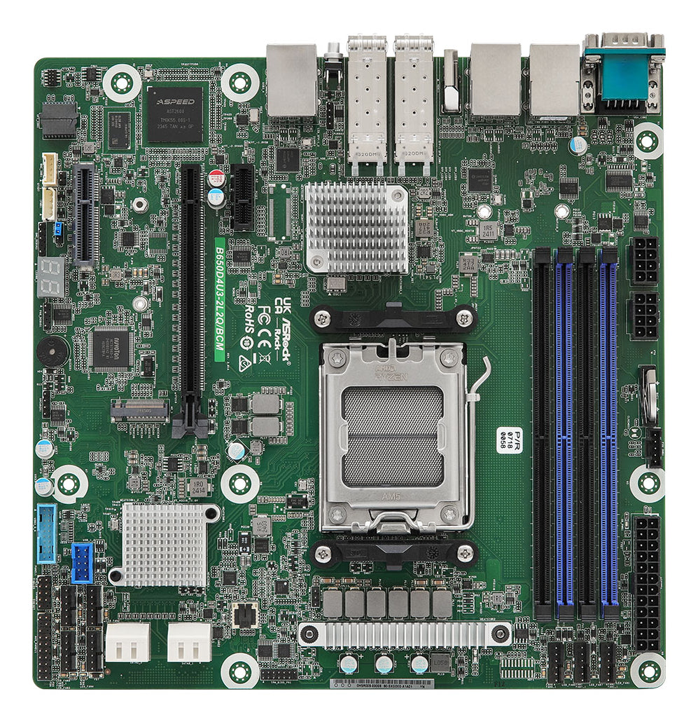 Asrock B650D4U3-2L2Q/BCM motherboard AMD B650 Express Socket AM5 micro ATX