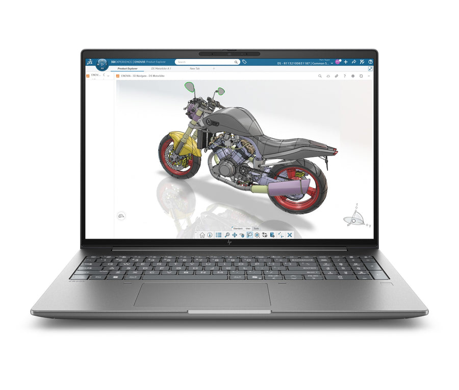 HP E0EV3EA laptop Copilot+ PC Intel Core Ultra 9 386H 40.6 cm (16") WQUXGA 64 GB DDR5-SDRAM 1 TB SSD NVIDIA RTX PRO 2000 Blackwell Wi-Fi 7 (802.11be) Windows 11 Pro AI Workstation, AI PC Silver