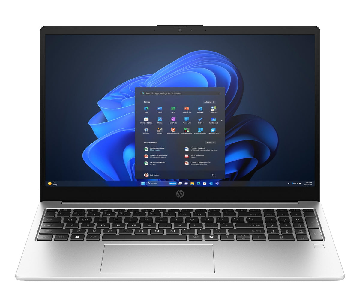 HP 255R G10 AMD RyzenT 5 7535U Laptop 39.6 cm (15.6") Full HD 8 GB DDR5-SDRAM 256 GB SSD Wi-Fi 6 (802.11ax) Windows 11 Pro Silver