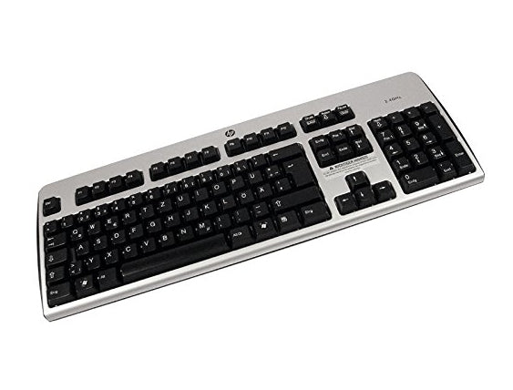 HP 509432-131 keyboard RF Wireless Portuguese Black, Silver