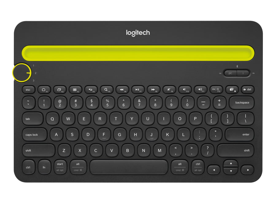 Logitech K480 QWERTZ Swedish Bluetooth Black, Green