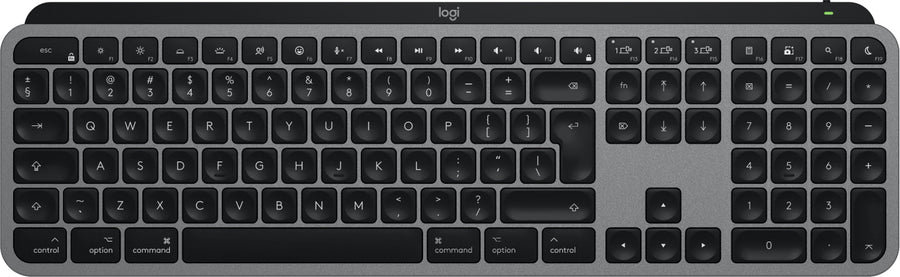 Logitech Master MX Keys S for Mac keyboard Office RF Wireless + Bluetooth QWERTY US International Aluminium, Black