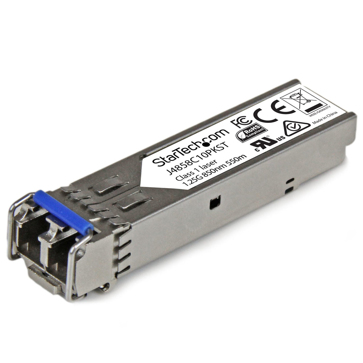 StarTech.com 10 pack HPE J4858C Compatible SFP Module - 1000BASE-SX - 1GbE Multi Mode Fiber Optic Transceiver - 1GE Gigabit Ethernet SFP - LC 550m - 850nm - DDM HPE 1400, 1700, 1820