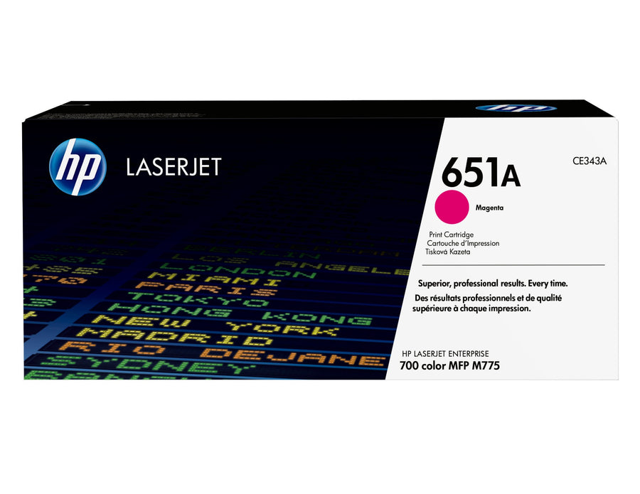 HP CE343A/651A Toner cartridge magenta, 16K pages ISO/IEC 19798 for HP LaserJet 700 M775