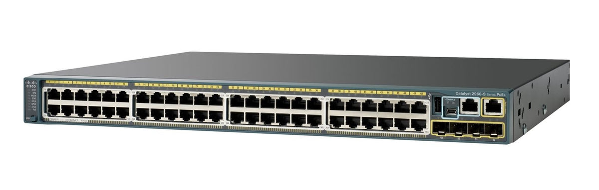 Cisco Catalyst 2960-S Managed L2 Gigabit Ethernet (10/100/1000) Power over Ethernet (PoE) 1U Black