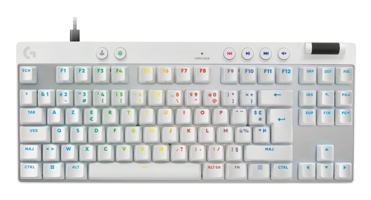 Logitech G PRO X TKL Rapid keyboard Gaming USB AZERTY French White
