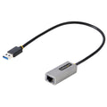 StarTech.com USB 3.0 to Gigabit Ethernet Network Adapter, 10/100/1000 Mbps, USB to RJ45, USB 3.0 to LAN Adapter, USB 3.0 Ethernet Adapter (GbE), 11in Attached Cable, Driverless Install