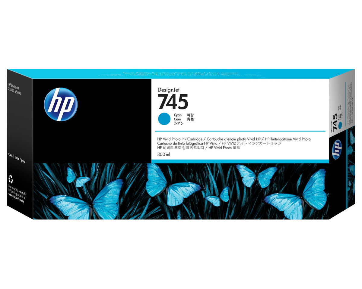 HP F9K03A/745 Ink cartridge cyan 300ml for HP DesignJet Z 2600