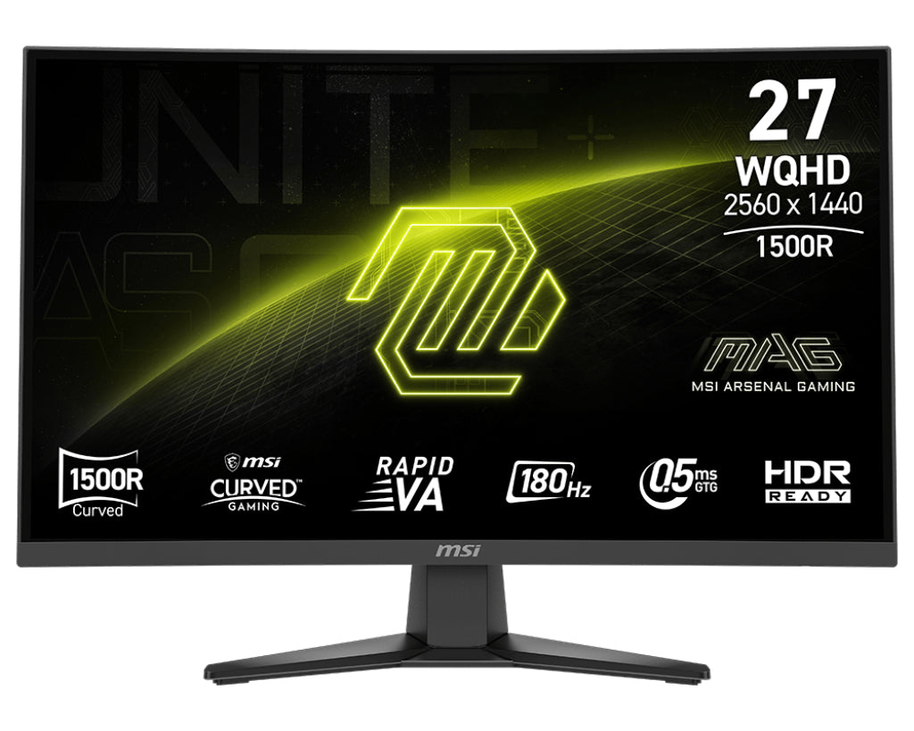 MSI MAG 275CQFDE E18 computer monitor 68.6 cm (27") 2560 x 1440 pixels Wide Quad HD Black