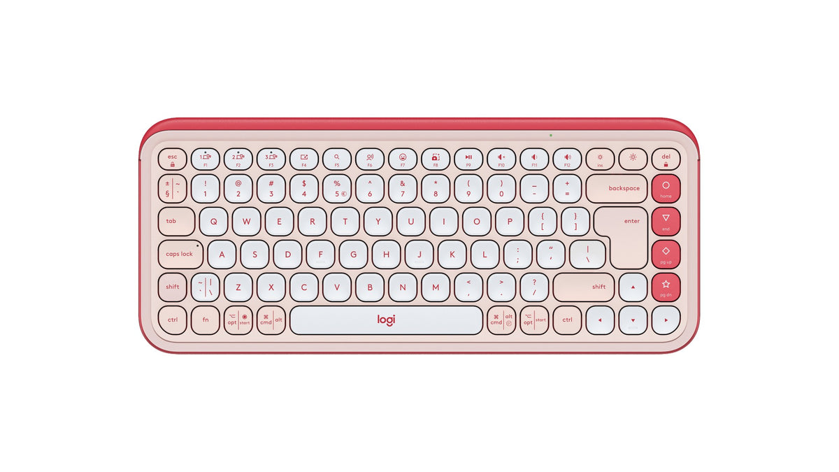 Logitech POP Icon Keys keyboard Universal Bluetooth QWERTY US International Rose