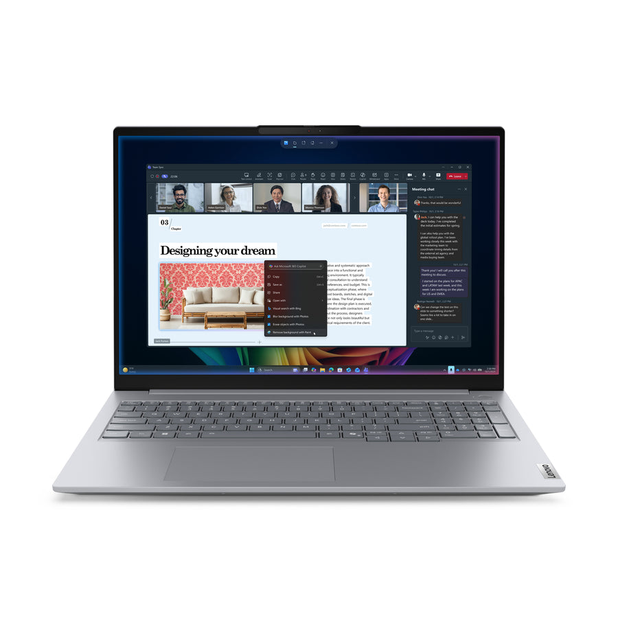 Lenovo ThinkBook 16 G9 IPL Copilot+ PC Intel Core Ultra 5 325 Laptop 40.6 cm (16") WUXGA 32 GB DDR5-SDRAM 1 TB SSD Wi-Fi 7 (802.11be) Windows 11 Pro Grey German