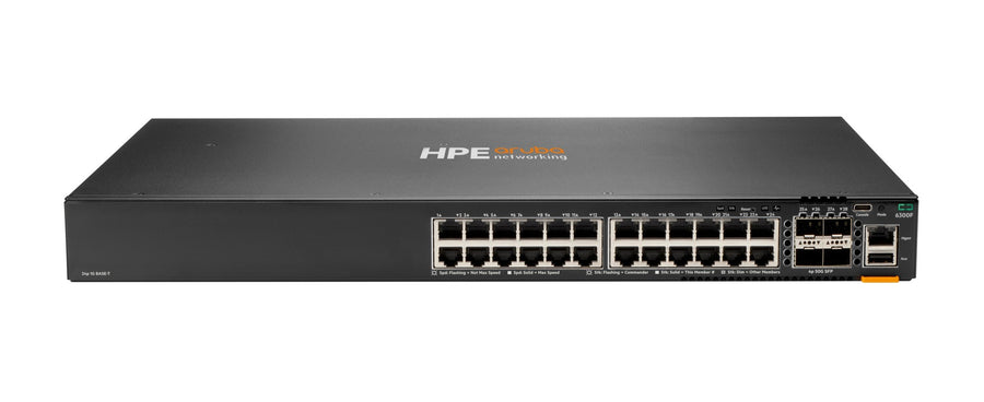 HPE Aruba Networking CX 6300F 24-port 1GbE and 4-port SFP56 Switch