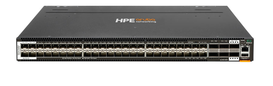 HPE Aruba Networking CX 8360-48Y6C v2 Port-to-Power Airflow 5 Fans 2 PSU Attached Bundle