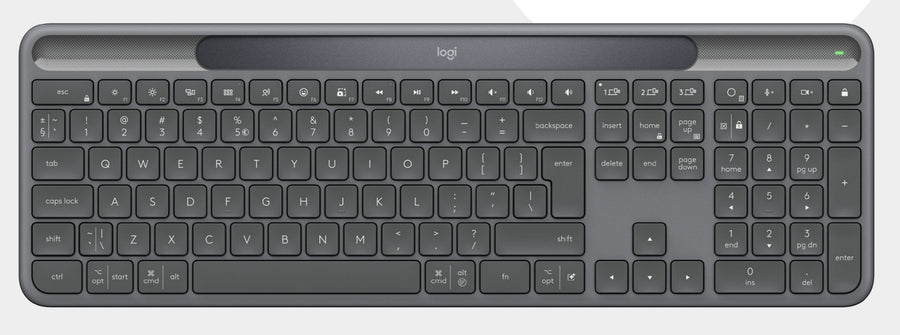 Logitech Signature Slim Solar + K980 for Business keyboard Universal RF Wireless + Bluetooth QWERTZ German Graphite