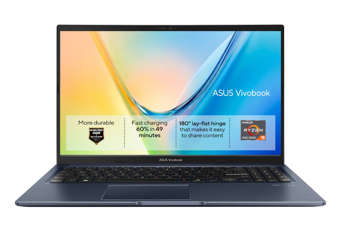 ASUS M1502XA-BQ003W AMD RyzenT 7 7840HS Laptop 39.6 cm (15.6") Full HD 8 GB DDR5-SDRAM 512 GB SSD Wi-Fi 6 (802.11ax) Windows 11 Home Blue