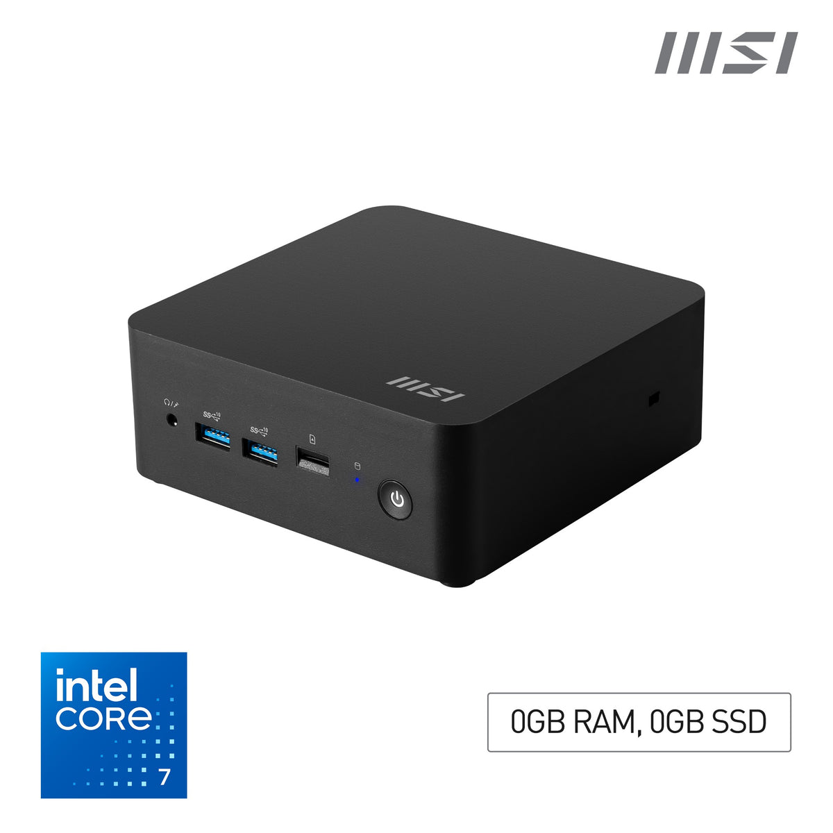 MSI Cubi NUC 1M i7 150U BB (Intel Core 7 150U (Series 1), NO RAM, NO Storage, NO OS) Barebone, NUC, SFF, Mini Computer, Intel Graphics/DDR5/Dual ThunderBolt 4/Dual HDMI/Dual LAN/WiFi 6E/BT 5.3/VESA